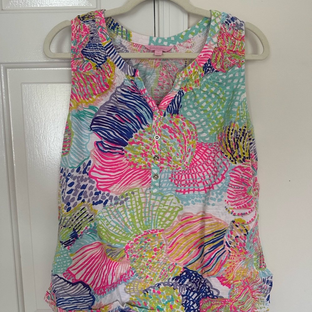 Lilly Pulitzer Essie Tank Bright Neon XL